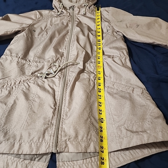 Intl D.e.t.a.i.l.s Parka In A Pocket Women's Rain Jacket Silver Size Small - Picture 8 of 12